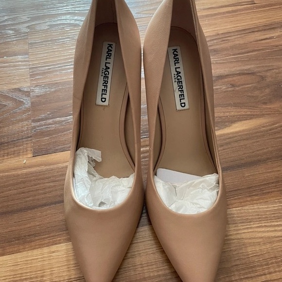 Karl Lagerfeld Beige Heels - Picture 1 of 3